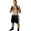 FIGHT-FIT - Boxing Shorts / Boxhosen / Long Cut / Schwarz-Weiss / Large