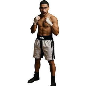 FIGHT-FIT - Short de Boxe / Noir-Blanc / Medium