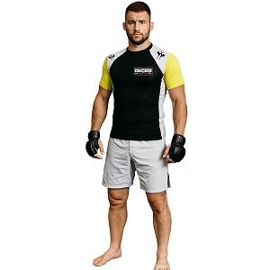 FIGHTERS - Rash Guard / Noir-Jaune / Small (155 - 165 cm)