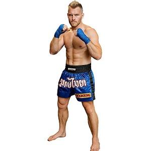 FIGHTERS - Shorts de Muay Thai / Kickboxing / Bleu / Small