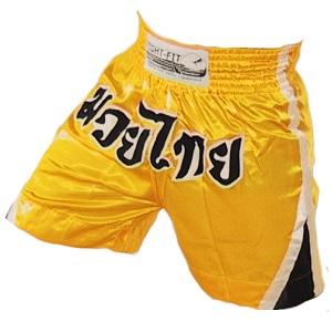 FIGHTERS - Shorts de Muay Thai / Jaune / Small