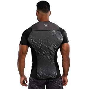 Venum - Rashguard / Tectonic Rapid / Short Sleeve / Noir-Gris / Medium